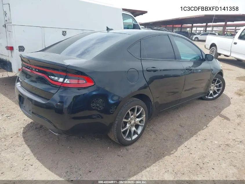 2015 Dodge Dart Sxt VIN: 1C3CDFBBXFD141358 Lot: 42248911