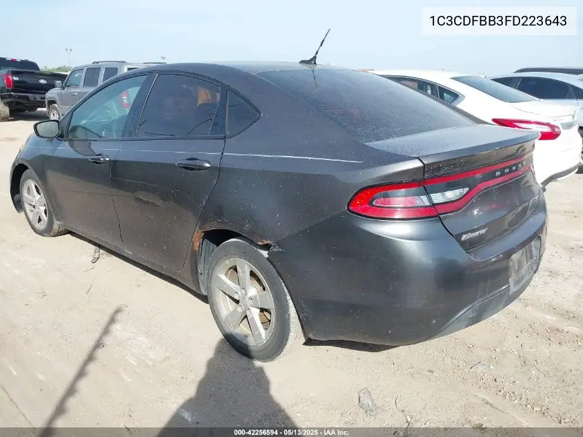 2015 Dodge Dart Sxt VIN: 1C3CDFBB3FD223643 Lot: 42256594