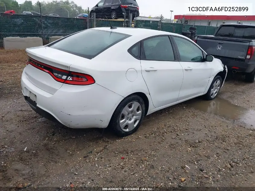 2015 Dodge Dart Se VIN: 1C3CDFAA6FD252899 Lot: 42263073