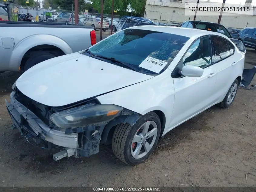 2016 Dodge Dart Sxt VIN: 1C3CDFBB2GD515415 Lot: 41900638