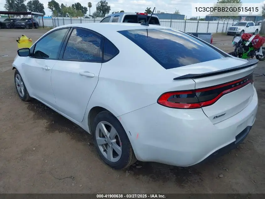 2016 Dodge Dart Sxt VIN: 1C3CDFBB2GD515415 Lot: 41900638