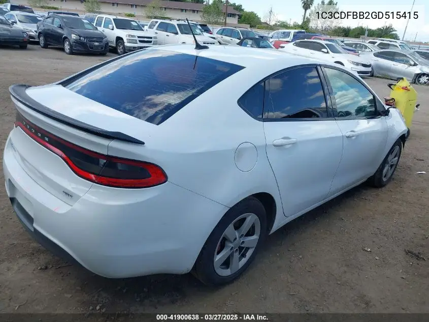 2016 Dodge Dart Sxt VIN: 1C3CDFBB2GD515415 Lot: 41900638