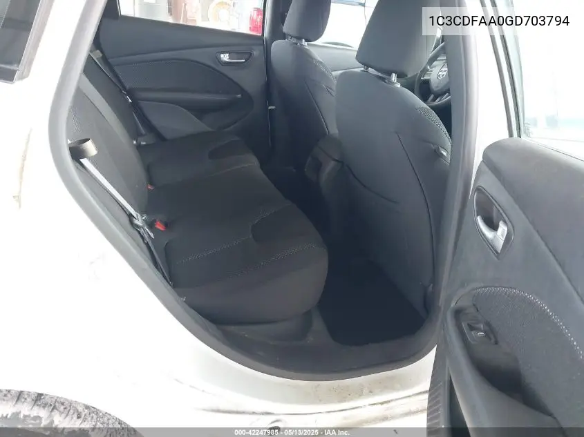 2016 Dodge Dart Se VIN: 1C3CDFAA0GD703794 Lot: 42247985