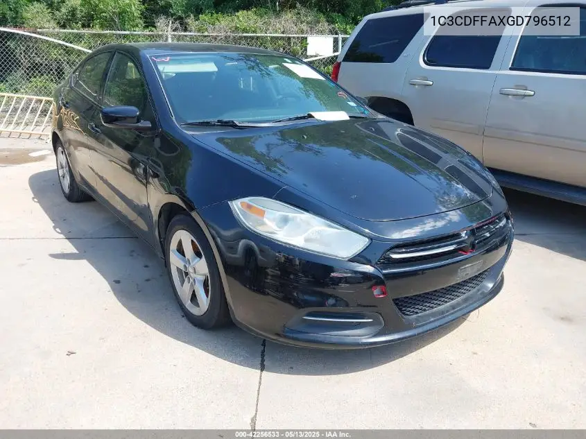 2016 Dodge Dart Sxt Sport VIN: 1C3CDFFAXGD796512 Lot: 42256533
