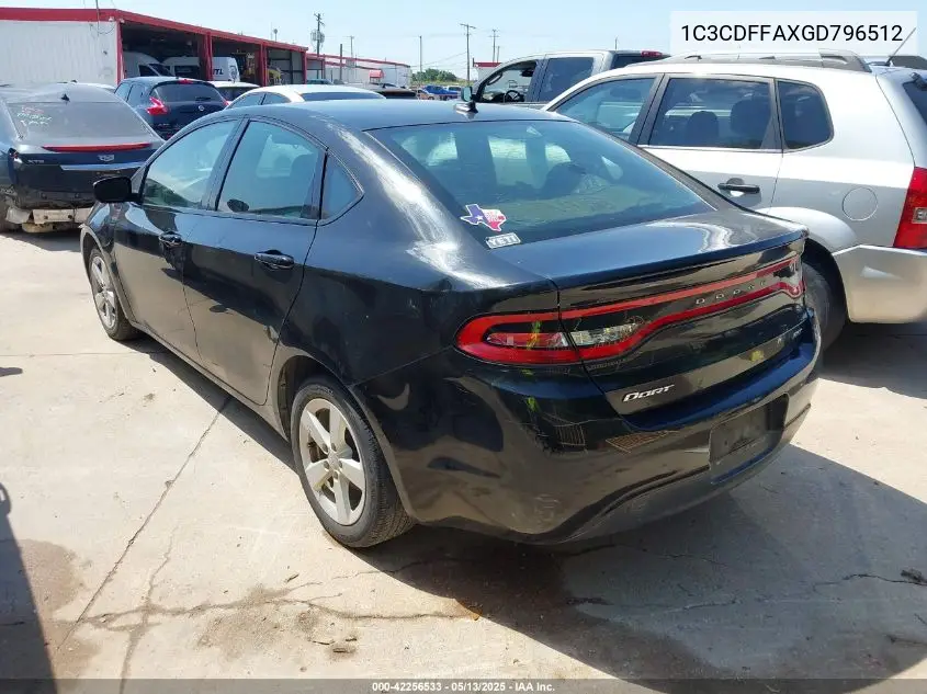 2016 Dodge Dart Sxt Sport VIN: 1C3CDFFAXGD796512 Lot: 42256533