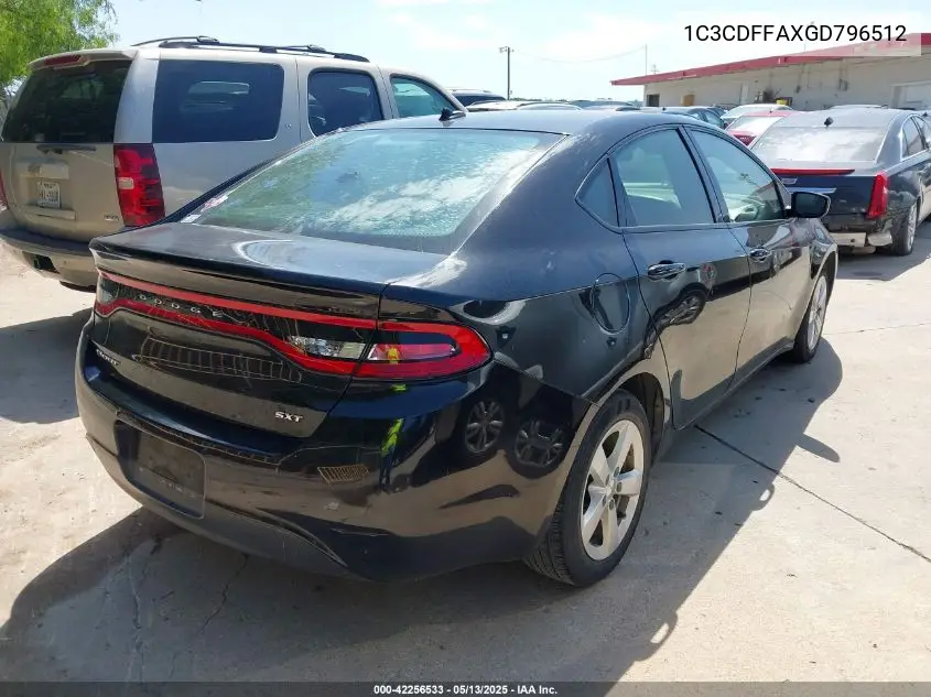 2016 Dodge Dart Sxt Sport VIN: 1C3CDFFAXGD796512 Lot: 42256533