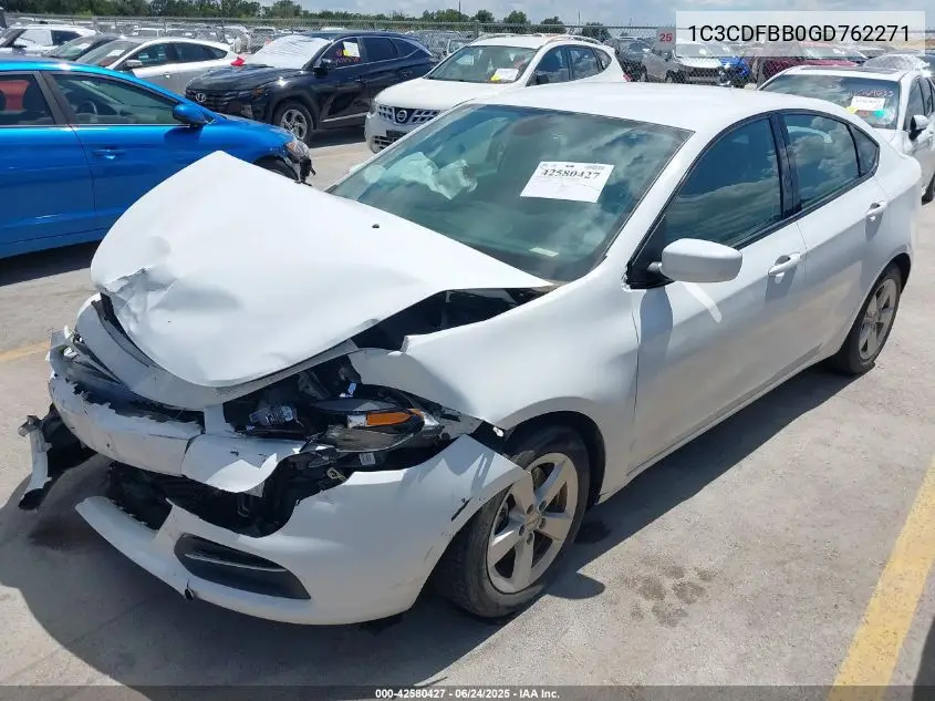 2016 Dodge Dart Sxt VIN: 1C3CDFBB0GD762271 Lot: 42580427
