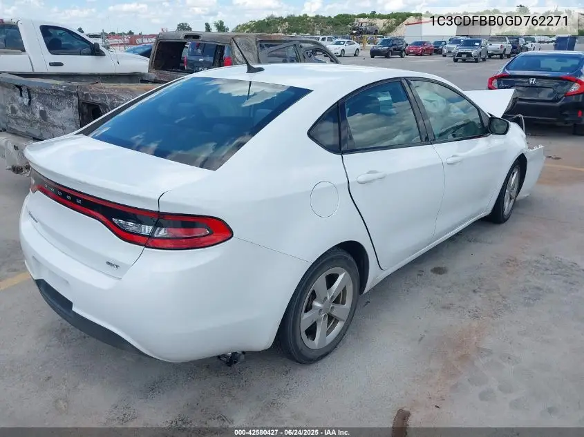 2016 Dodge Dart Sxt VIN: 1C3CDFBB0GD762271 Lot: 42580427
