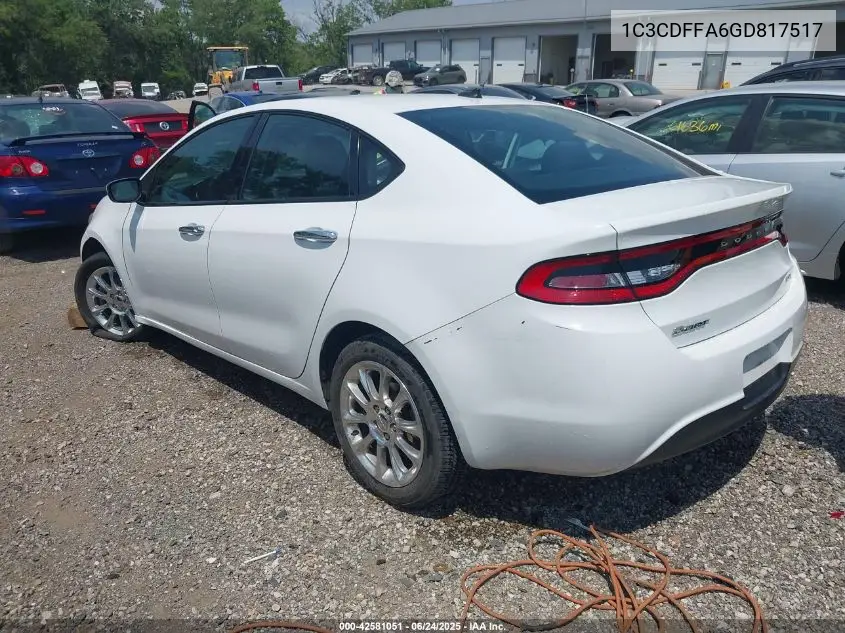 2016 Dodge Dart Sxt Sport VIN: 1C3CDFFA6GD817517 Lot: 42581051
