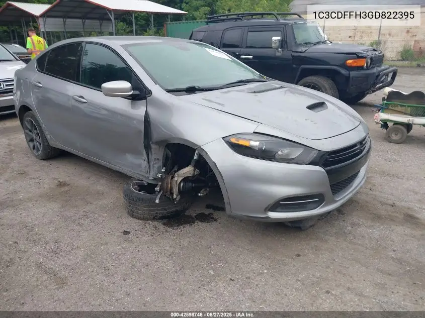 2016 Dodge Dart Turdo VIN: 1C3CDFFH3GD822395 Lot: 42598746