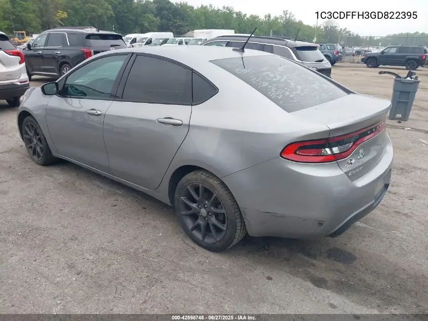 2016 Dodge Dart Turdo VIN: 1C3CDFFH3GD822395 Lot: 42598746
