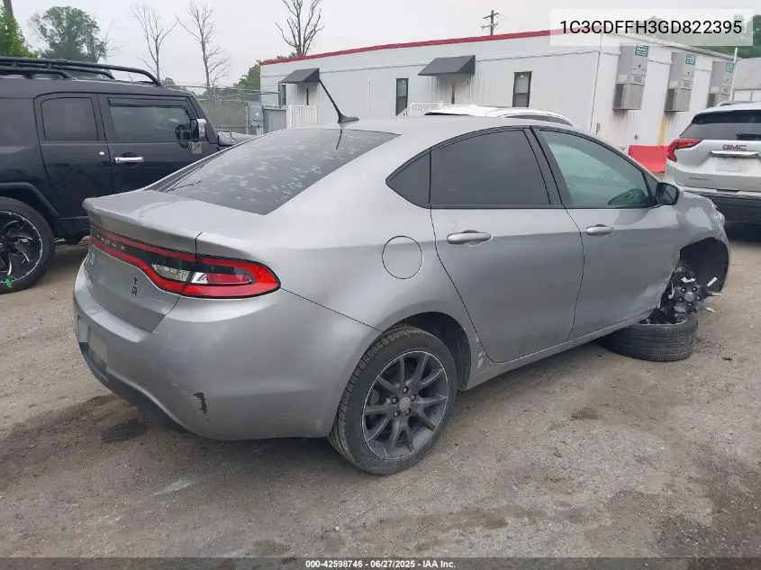 2016 Dodge Dart Turdo VIN: 1C3CDFFH3GD822395 Lot: 42598746