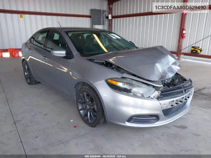 2016 Dodge Dart Se VIN: 1C3CDFAA8GD529490 Lot: 42626496