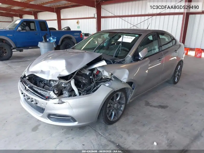 2016 Dodge Dart Se VIN: 1C3CDFAA8GD529490 Lot: 42626496