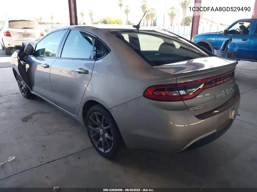 2016 Dodge Dart Se VIN: 1C3CDFAA8GD529490 Lot: 42626496