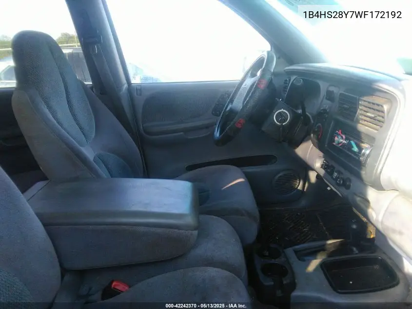 1998 Dodge Durango Slt VIN: 1B4HS28Y7WF172192 Lot: 42242370