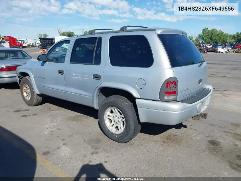 1999 Dodge Durango VIN: 1B4HS28Z6XF649656 Lot: 42181100
