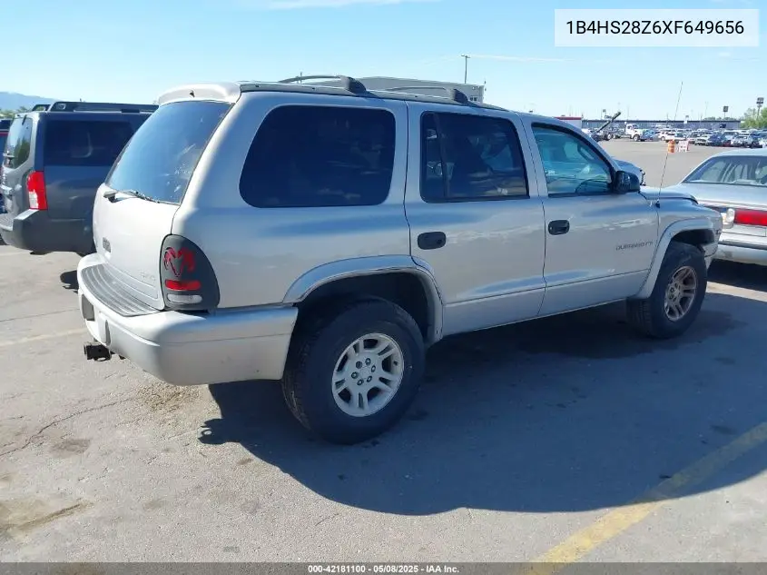 1999 Dodge Durango VIN: 1B4HS28Z6XF649656 Lot: 42181100