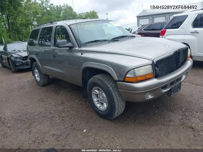 1999 Dodge Durango VIN: 1B4HS28Y2XF684492 Lot: 42406259