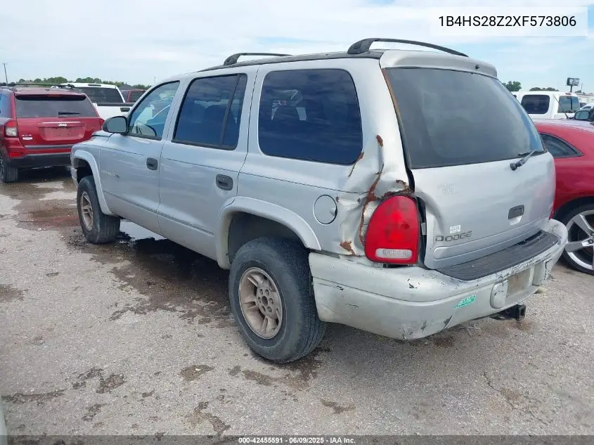 1999 Dodge Durango VIN: 1B4HS28Z2XF573806 Lot: 42455591