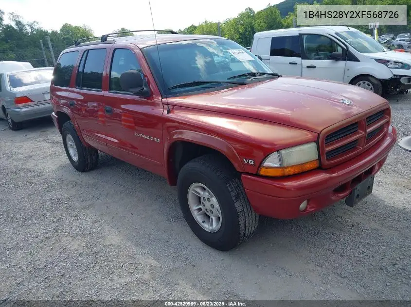 1999 Dodge Durango VIN: 1B4HS28Y2XF568726 Lot: 42529989