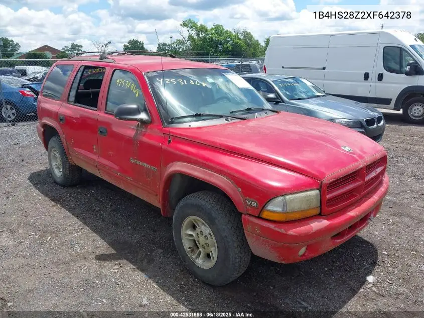 1999 Dodge Durango VIN: 1B4HS28Z2XF642378 Lot: 42531868