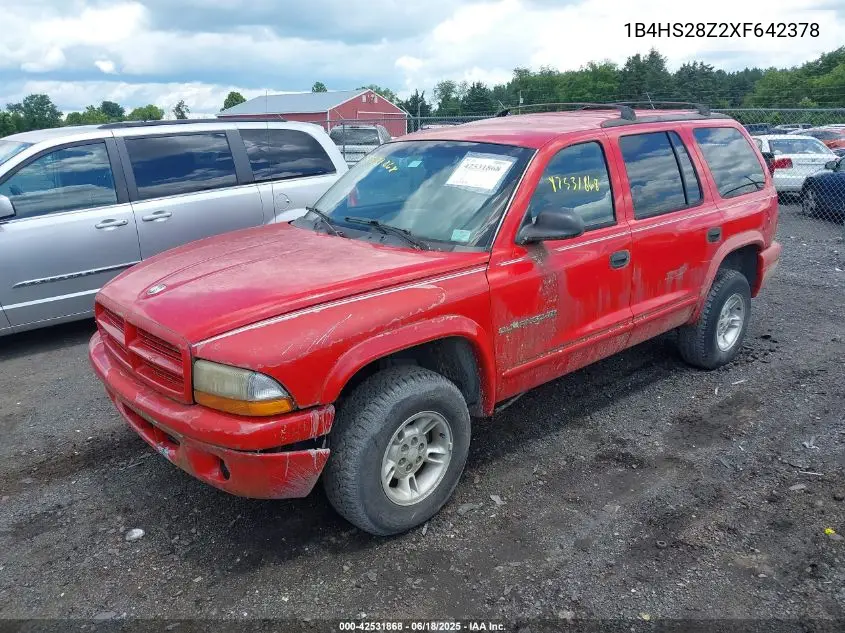 1999 Dodge Durango VIN: 1B4HS28Z2XF642378 Lot: 42531868