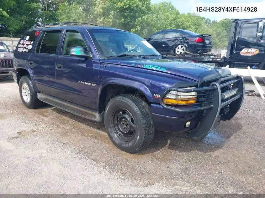 1999 Dodge Durango VIN: 1B4HS28Y4XF614928 Lot: 42566074