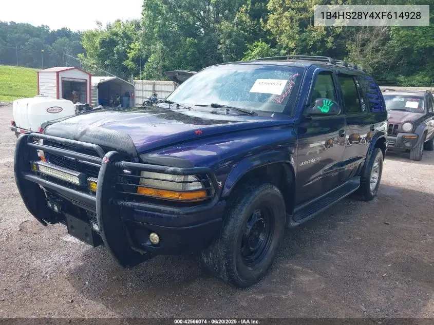1999 Dodge Durango VIN: 1B4HS28Y4XF614928 Lot: 42566074