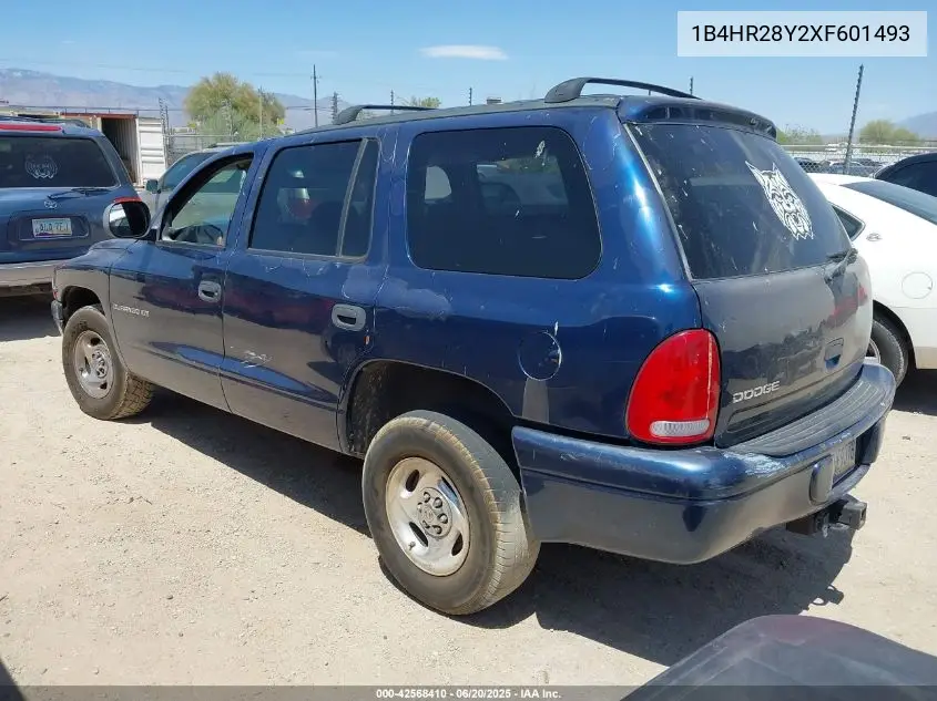 1999 Dodge Durango VIN: 1B4HR28Y2XF601493 Lot: 42568410