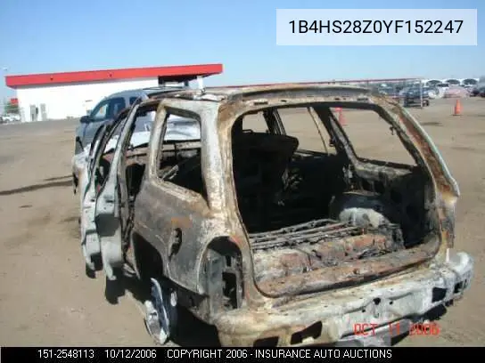 2000 Dodge Durango VIN: 1B4HS28Z0YF152247 Lot: 2548113