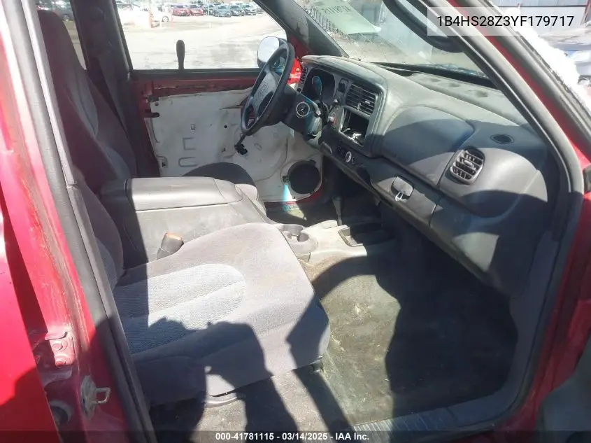 2000 Dodge Durango VIN: 1B4HS28Z3YF179717 Lot: 41781115