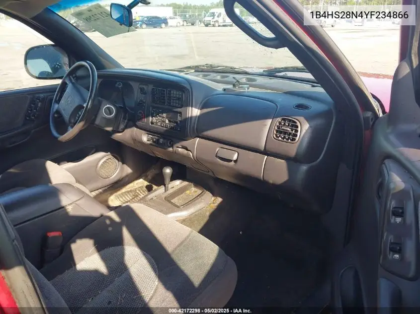 2000 Dodge Durango VIN: 1B4HS28N4YF234866 Lot: 42172298