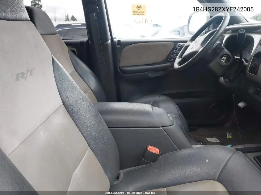 2000 Dodge Durango VIN: 1B4HS28ZXYF242005 Lot: 42554205