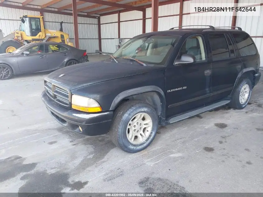 2001 Dodge Durango VIN: 1B4HR28N11F542644 Lot: 42201952