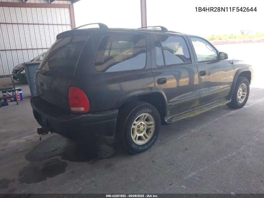 2001 Dodge Durango VIN: 1B4HR28N11F542644 Lot: 42201952
