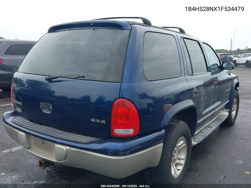 2001 Dodge Durango VIN: 1B4HS28NX1F534479 Lot: 42245298