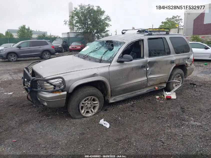2001 Dodge Durango VIN: 1B4HS28N51F532977 Lot: 42450883