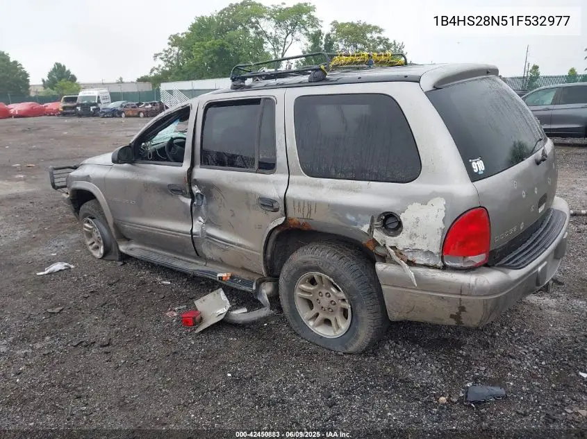 2001 Dodge Durango VIN: 1B4HS28N51F532977 Lot: 42450883