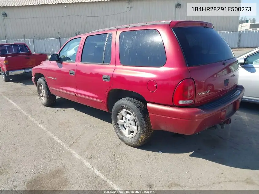 2001 Dodge Durango VIN: 1B4HR28Z91F500273 Lot: 42518733