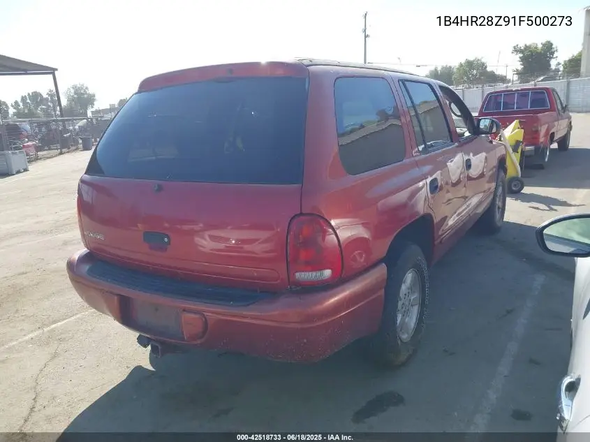 2001 Dodge Durango VIN: 1B4HR28Z91F500273 Lot: 42518733