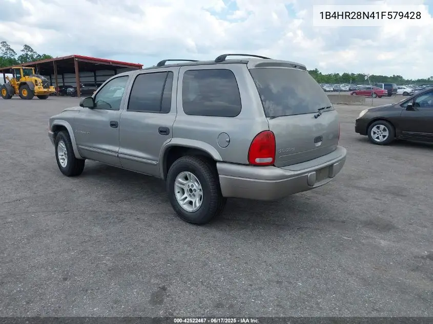 2001 Dodge Durango VIN: 1B4HR28N41F579428 Lot: 42522467