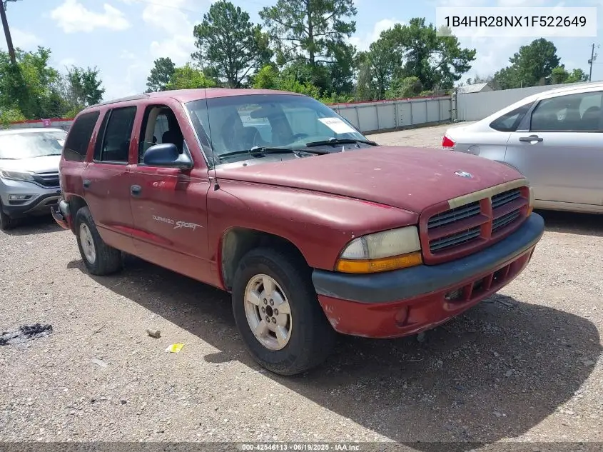 2001 Dodge Durango VIN: 1B4HR28NX1F522649 Lot: 42546113