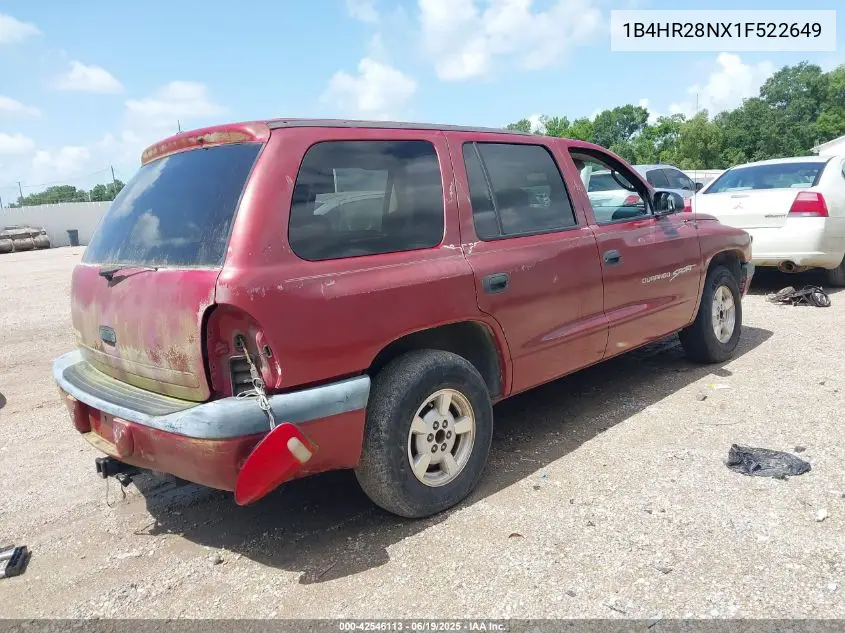 2001 Dodge Durango VIN: 1B4HR28NX1F522649 Lot: 42546113
