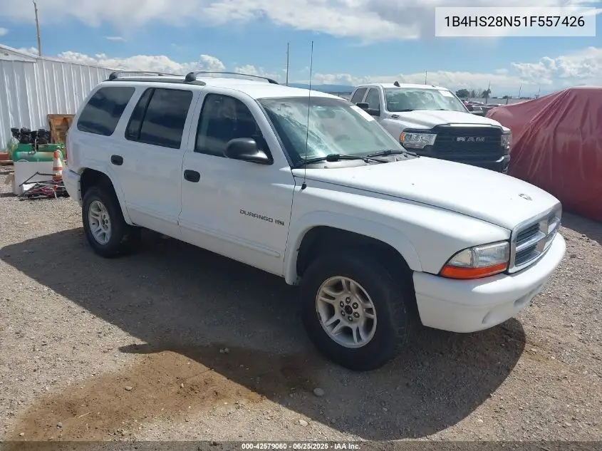 2001 Dodge Durango VIN: 1B4HS28N51F557426 Lot: 42579060