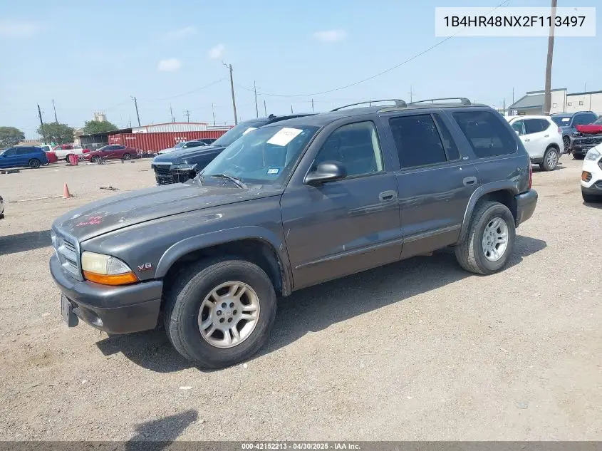 2002 Dodge Durango Slt VIN: 1B4HR48NX2F113497 Lot: 42152213