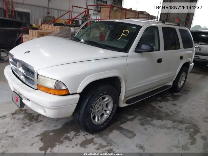 2002 Dodge Durango Slt VIN: 1B4HR48N72F144237 Lot: 42242043