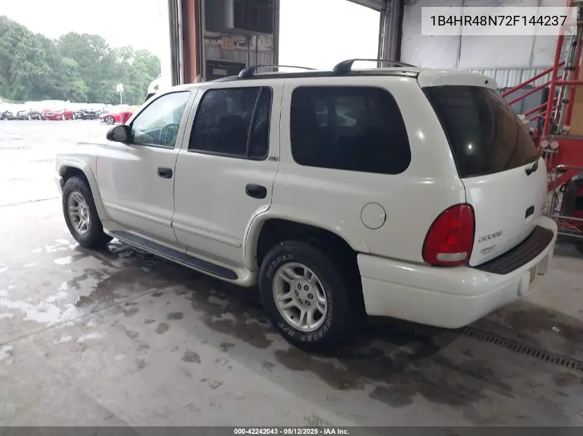 2002 Dodge Durango Slt VIN: 1B4HR48N72F144237 Lot: 42242043