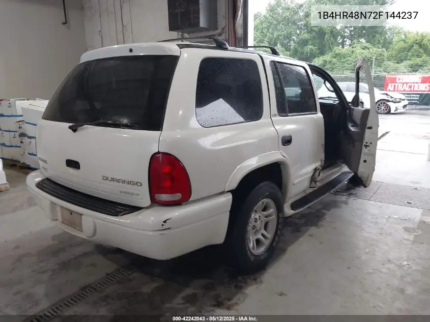 2002 Dodge Durango Slt VIN: 1B4HR48N72F144237 Lot: 42242043