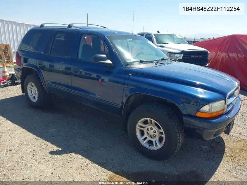2002 Dodge Durango Slt VIN: 1B4HS48Z22F112254 Lot: 42494230